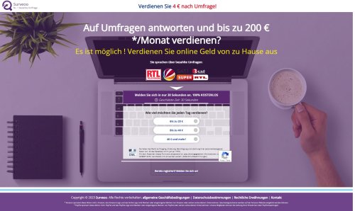 Bezahlte Umfragen im Internet. Verdienen Sie Geld, indem Sie Umfragen ausfüllen.